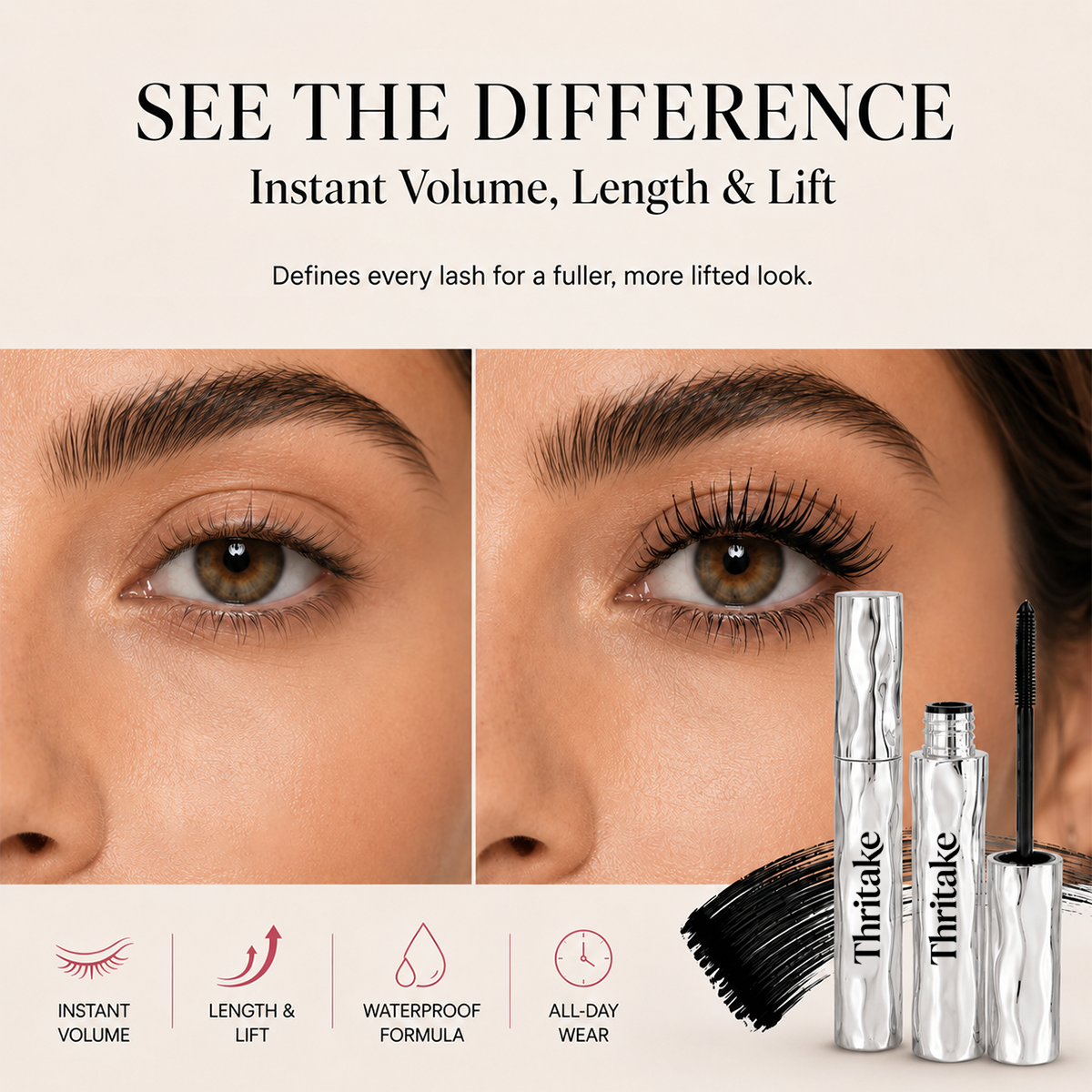 Waterproof Curling Lengthening Mascara