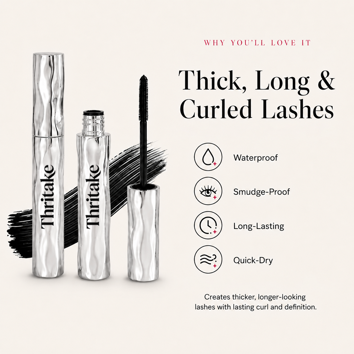 Waterproof Curling Lengthening Mascara