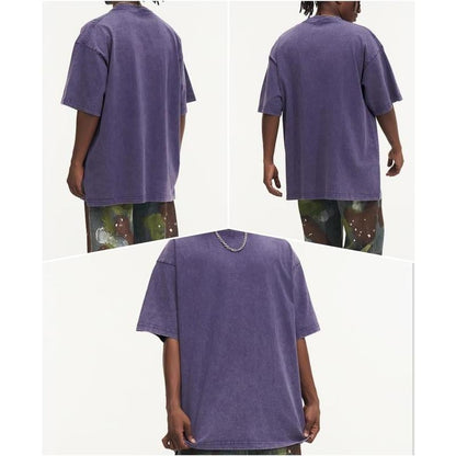 🔥Summer Flash Sale 50% OFF - 4 Pack Oversized Tshirts for Men Gym Vintage Heavyweight T Shirts Cotton Workout Acid Wash Baggy Tees