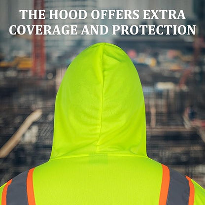 🔥Hot Sale 49% off🌟High Visibility Hoodie Long Sleeve Safety Shirt,Available in Various Packs and Sizes