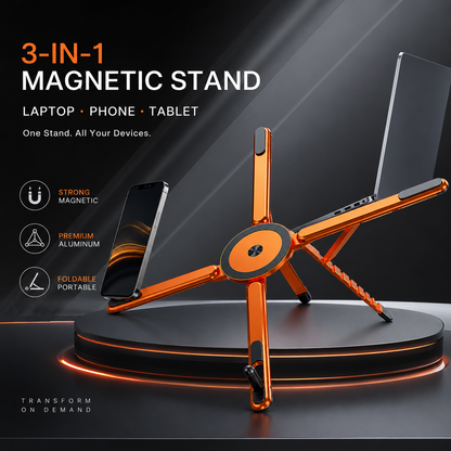 FlexCore™ 3-in-1 Magnetic Laptop & Phone Stand