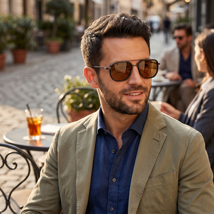 Fashion Geometric Double-Beam Sunglasses