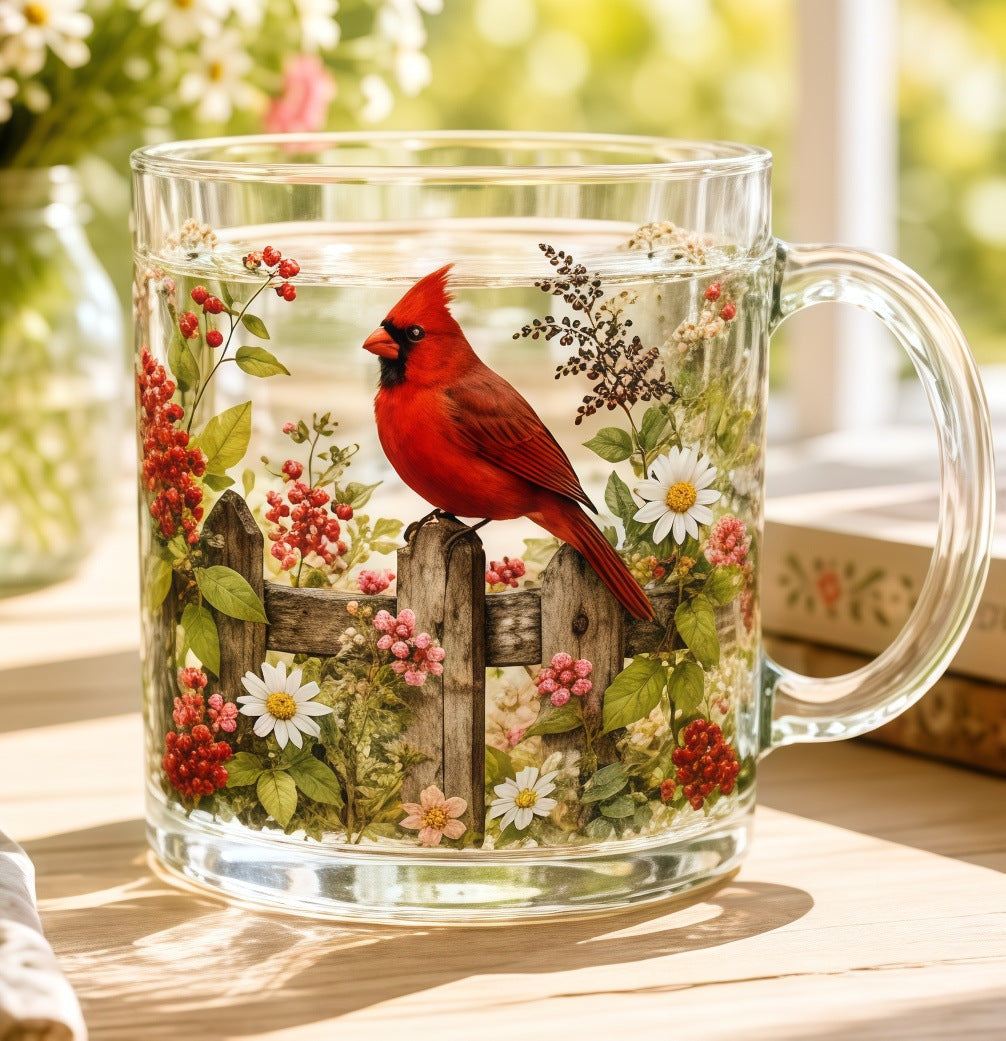 🌸🌿 Limited Edition 2026 Garden Morning Bliss Glass Tea Cup☀️☕