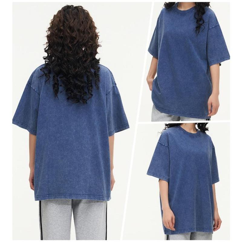 🔥Summer Flash Sale 50% OFF - 4 Pack Oversized Tshirts for Men Gym Vintage Heavyweight T Shirts Cotton Workout Acid Wash Baggy Tees