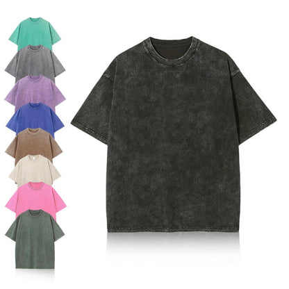 🔥Summer Flash Sale 50% OFF - 4 Pack Oversized Tshirts for Men Gym Vintage Heavyweight T Shirts Cotton Workout Acid Wash Baggy Tees