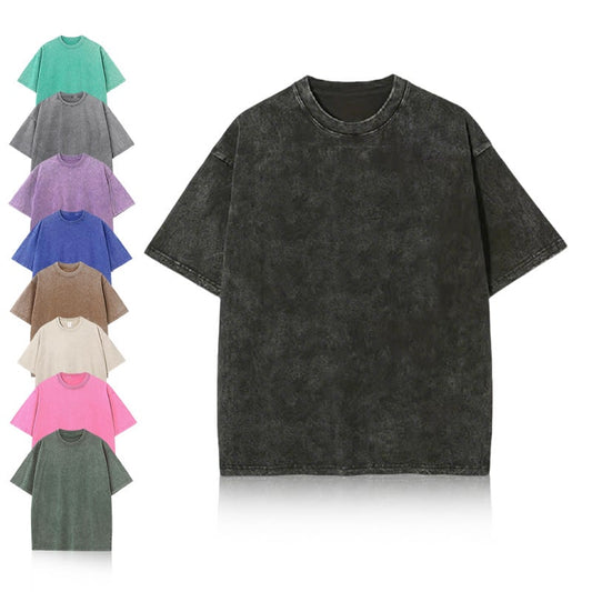 🔥Summer Flash Sale 50% OFF - 4 Pack Oversized Tshirts for Men Gym Vintage Heavyweight T Shirts Cotton Workout Acid Wash Baggy Tees