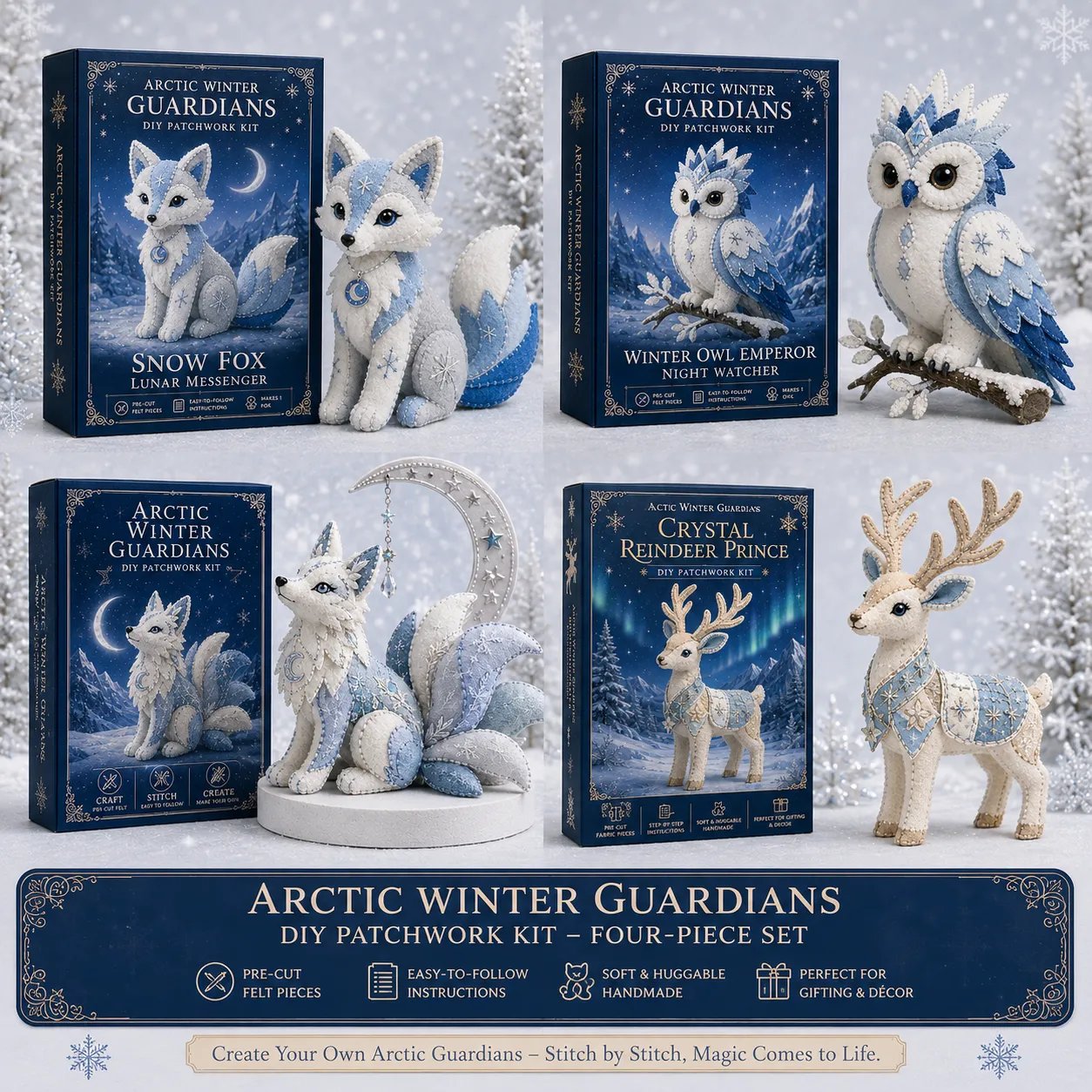 ❄️Arctic Winter Guardians DIY Patchwork Kit 🔥